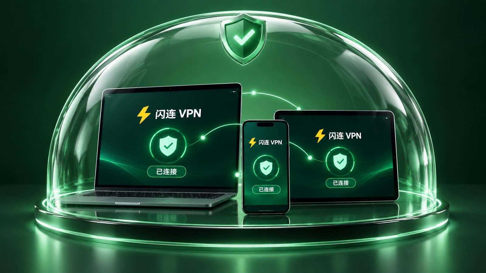 闪连VPN远程办公主题图片